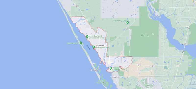 Map of Englewood Florida