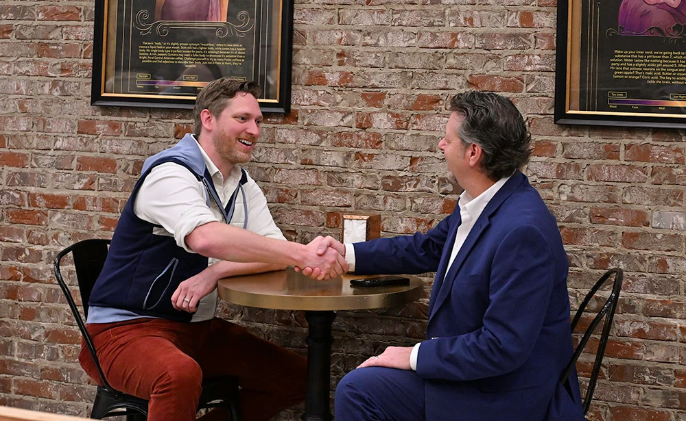 Josh shaking hands